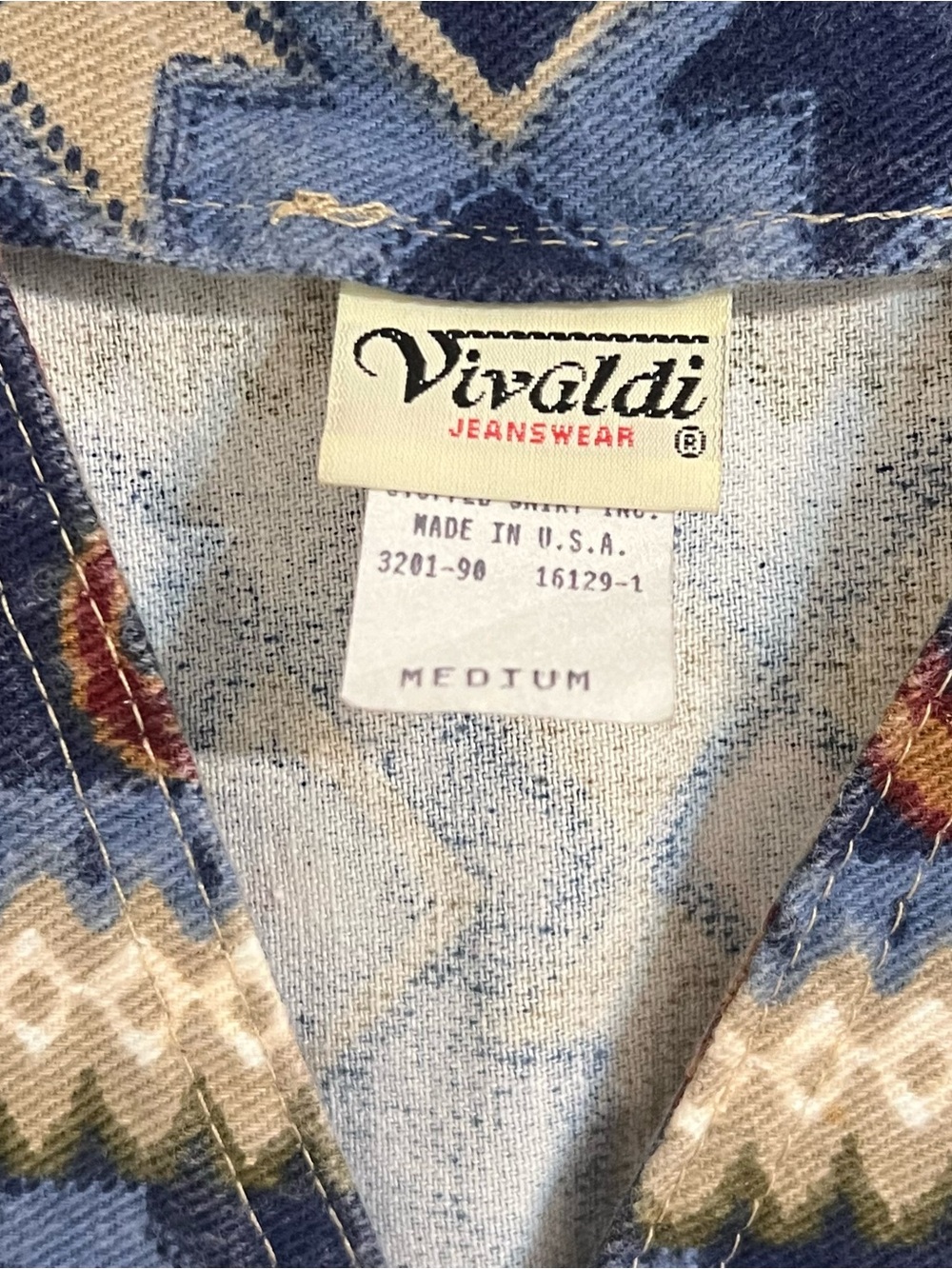 Vintage vest Southwestern Pattern Button Vest Boho western earthy equestrian - Picture 5 of 8